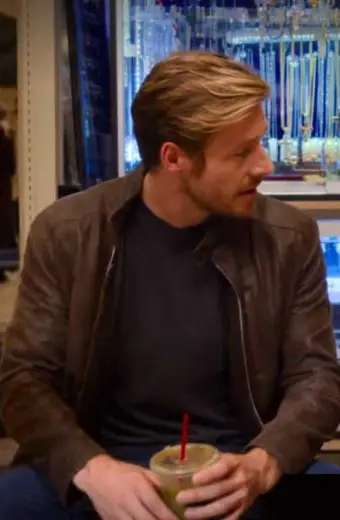 Luke Bracey Jackson Holidate Mens Brown Biker Leather Jacket