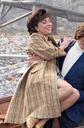 Patrizia Reggiani House Of Gucci Lady Gaga Checked Plaid Coat