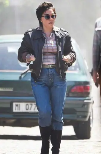 Lady Gaga House Of Gucci Patrizia Reggiani Black Bomber Jacket