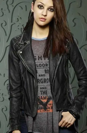 Rebecca Sutter How To Get Away With Murder Black Biker Jacket