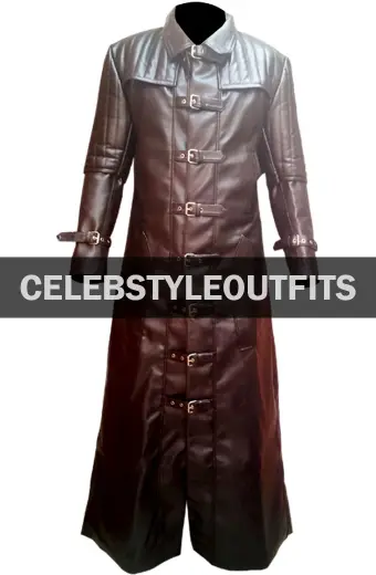 Gabriel Van Helsing Hugh Jackman Brown Belted Long Trench Coat