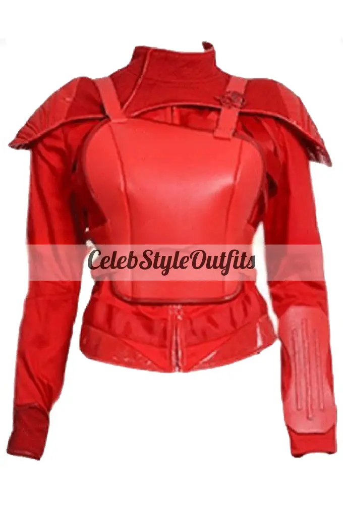 Hunger Games Mockingjay Jennifer Lawrence Red Cosplay Jacket hunger-games-katniss-everdeen-jacket