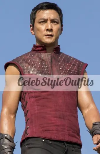 Sunny Into The Badlands Daniel Wu Studded Maroon Cosplay Vest