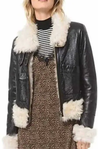 Itaewon Class Jo Yi Seo Kim Da Mi Fur Black Leather Jacket