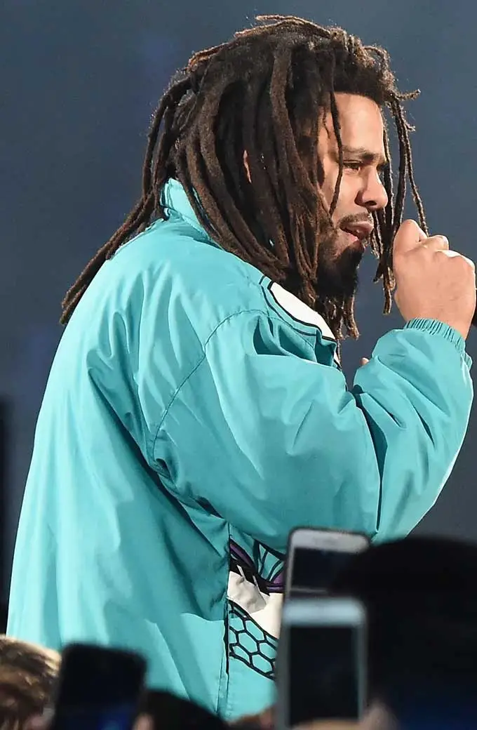 Charlotte Hornets J Cole NBA All Star Game Blue Bomber Jacket j-cole-nba-all-star-game-bomber-jacket