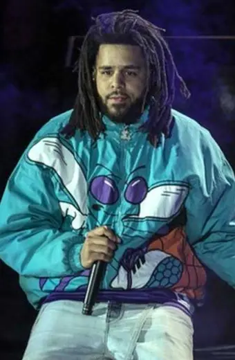Charlotte Hornets NBA All Star Game J Cole Blue Bomber Jacket