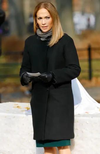 Jennifer Lopez Second Act Black Wool Coat maya-second-act-coat