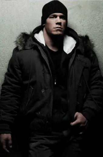 Mens John Cena Casual Bomber Black Cotton Fur Hooded Jacket