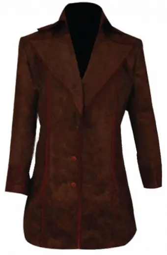 Johnny Depp Mad Hatter Alice in Wonderland Suede Leather Coat