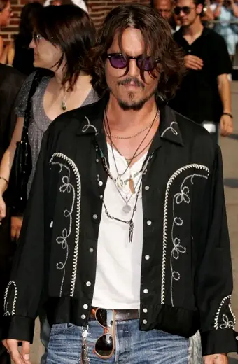 Johnny Depp Ranch Wear Black Rockmount Vintage Bolero Jacket