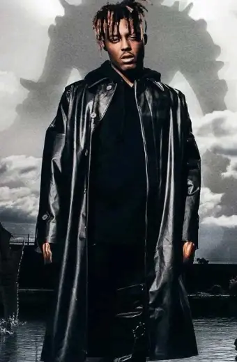 Doom Juice WRLD Casual Mens Black Leather Long Trench Coat juice-wrld-doom-casual-long-trench-coat