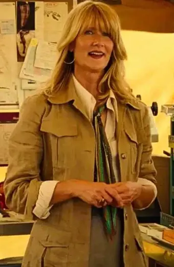 Ellie Sattler Jurassic World Laura Dern Beige Cotton Jacket