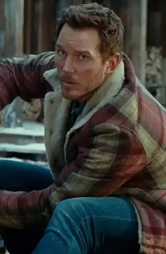 Chris Pratt Jurassic World Dominion Owen Grady Plaid Jacket
