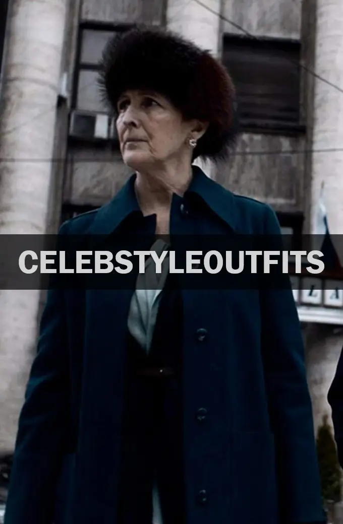 Carolyn Martens Killing Eve Fiona Shaw Blue Wool Blend Coat killing-eve-fiona-wool-blend-coat