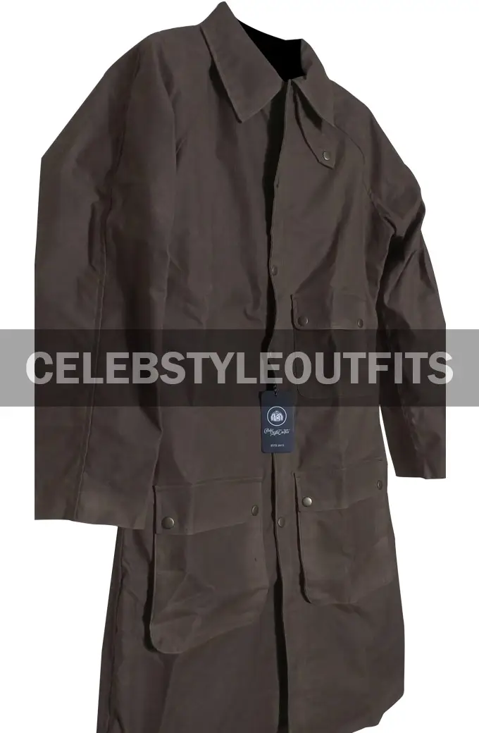 Killing Eve Villanelle Jodie Comer Brown Cotton Long Coat killing-eve-jodie-brown-coat