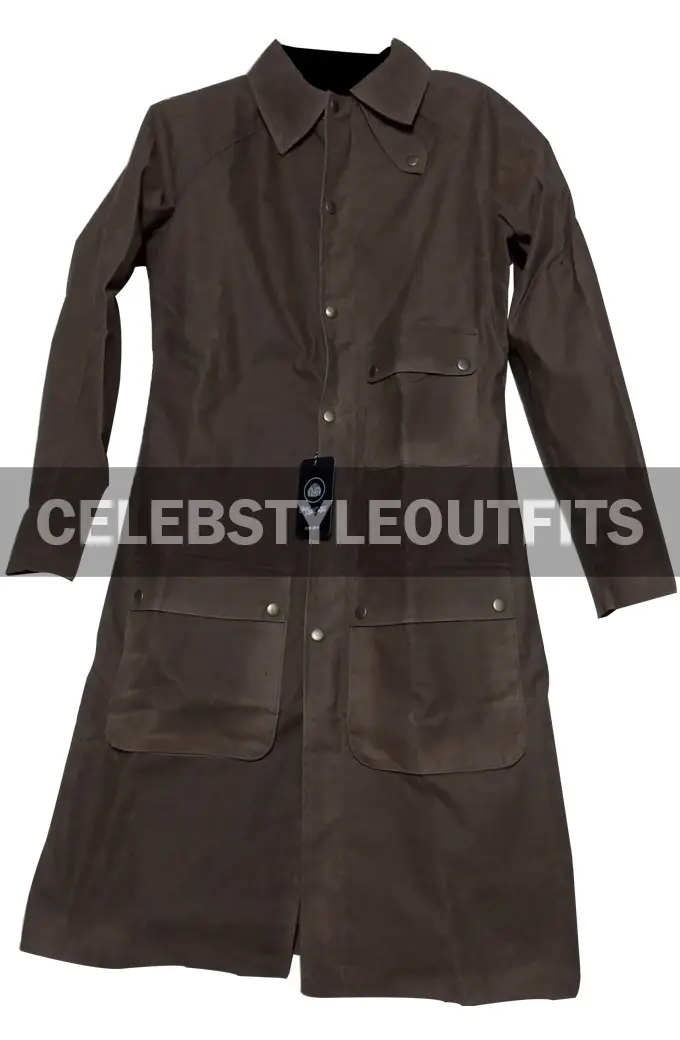 Killing Eve Villanelle Jodie Comer Brown Cotton Long Coat killing-eve-jodie-brown-coat