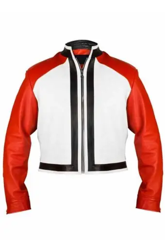 The King Of Fighters Rock Howard Red White Leather Jacket