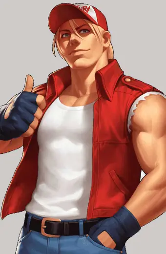 Terry Bogard The King Of Fighters Red Cosplay Leather Vest