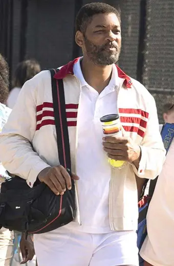 Will Smith King Richard Williams Track Red Striped Jacket
