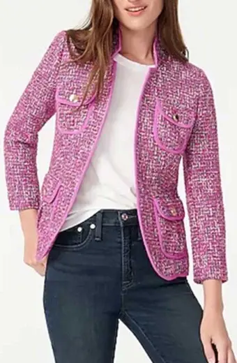 Molly McCook Mandy Baxter Last Man Standing Pink Tweed Jacket molly-mccook-last-man-standing-jacket