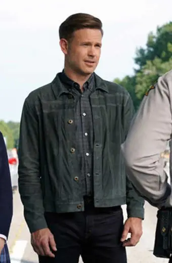 Matthew Davis Alaric Saltzman Legacies Green Denim Jacket