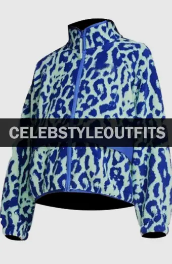 Lizzie Saltzman Legacies Jenny Boyd Leopard Blue Sherpa Jacket