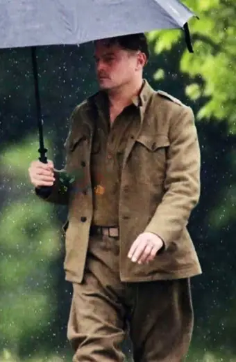 Killers of the Flower Moon Ernest Burkhart Brown Wool Jacket