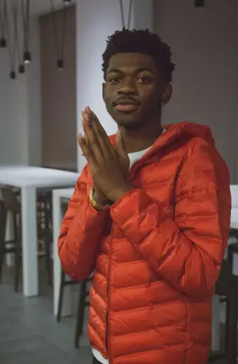 Lil Nas X Old Town Road Hooded Orange Quilted Puffer Jacket