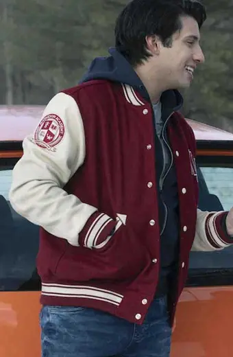Locke And Key Kevin Alves Javi Bomber Red Wool Varsity Jacket