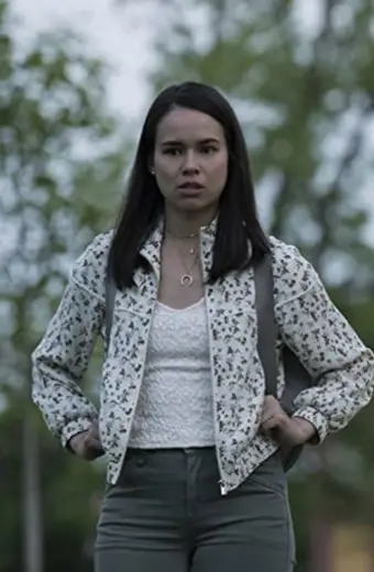 Jackie Veda Genevieve Kang Locke And Key White Cotton Jacket locke-and-key-jackie-veda-jacket