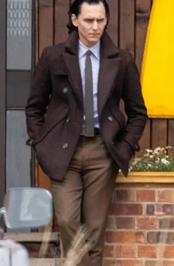 Tom Hiddleston Loki God Of Mischief Brown Wool Trench Peacoat