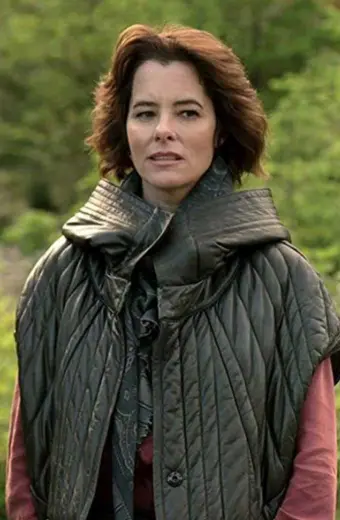 Lost in Space Parker Posey June Harris Black Leather Jacket