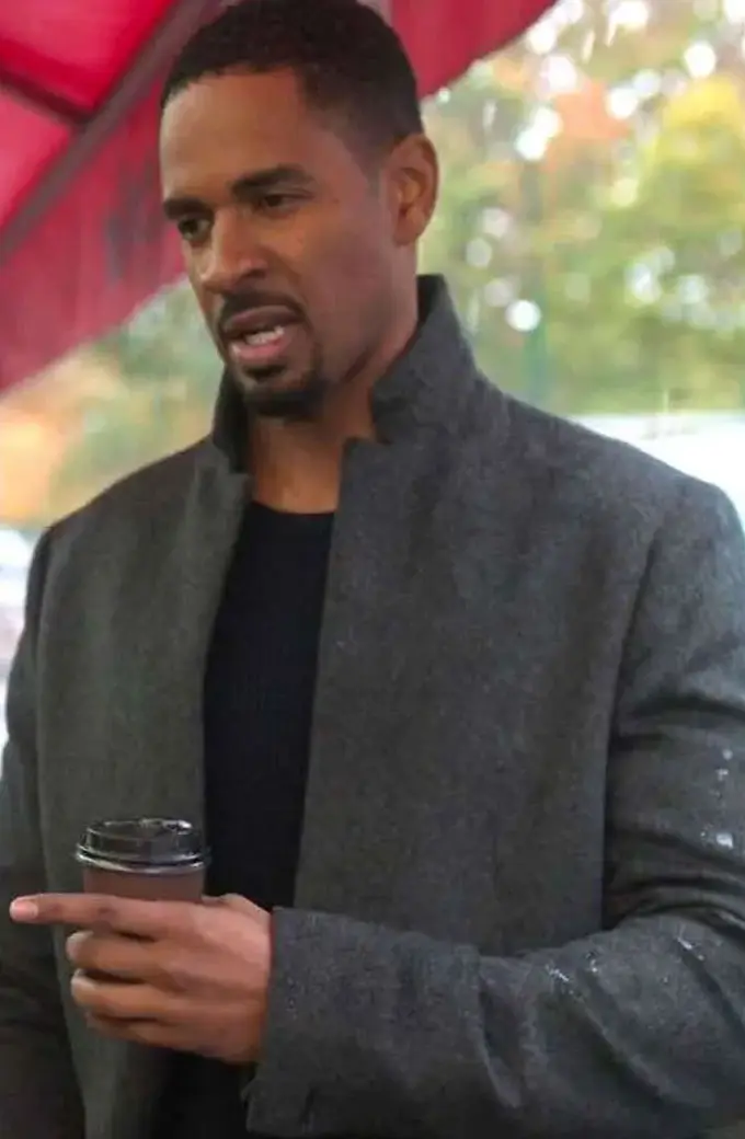 Damon Wayans Jr Nick Evans Love Guaranteed Grey Wool Long Coat love-guaranteed-nick-evans-grey-coat