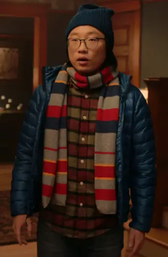 Jimmy Yang Josh Lin Love Hard Blue Quilted Puffer Jacket