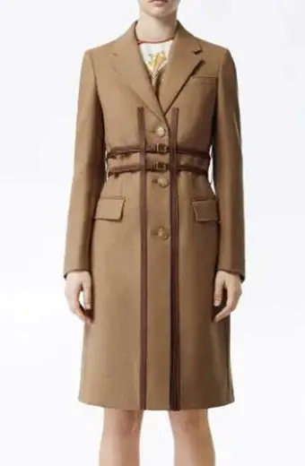 Darby Carter Anna Kendrick Love Life Brown Wool Trench Coat