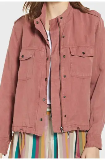 Lucifer TV Show Chasten Harmon Megan Garner Pink Cotton Jacket