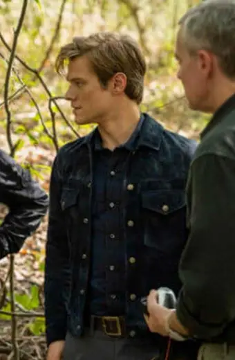 Angus Lucas Till MacGyver TV Series Blue Suede Leather Jacket