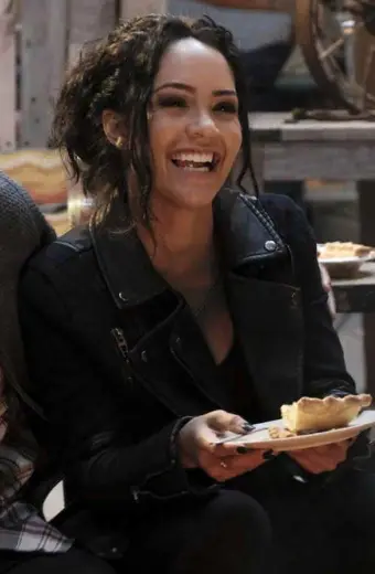 Riley Davis Tristin Mays MacGyver Biker Black Wool Jacket