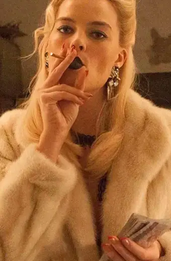 Margot Robbie Terminal Annie Womens White Faux Fur Coat