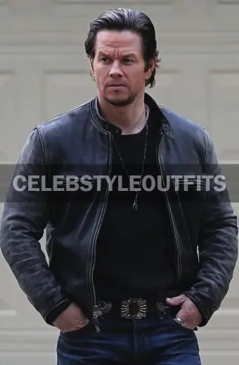 Dusty Mayron Daddys Home Mark Wahlberg Biker Distressed Jacket
