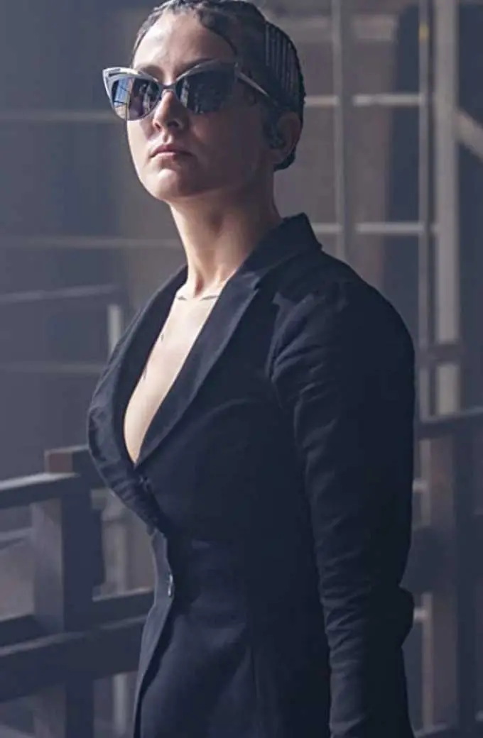 Matrix Resurrections Lexy Erendira Ibarra Black Cotton Coat erendira-ibarra-matrix-resurrections-lexy-coat