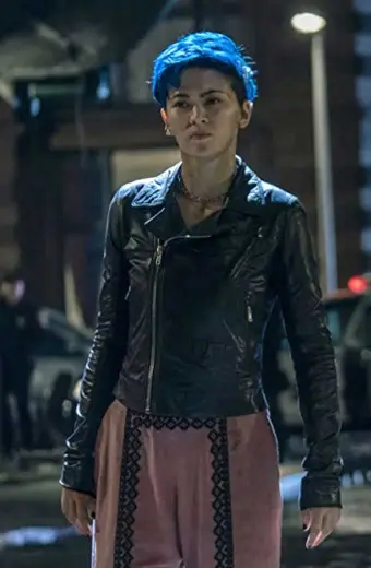 Jessica Henwick Matrix Resurrections Bugs Biker Black Jacket