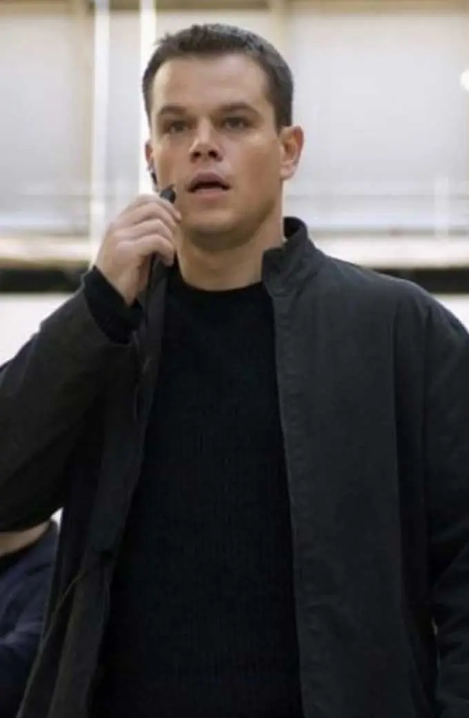 Bourne Ultimatum Jason Bourne Matt Damon Black Cotton Jacket the-bourne-ultimatum-jason-bourne-jacket