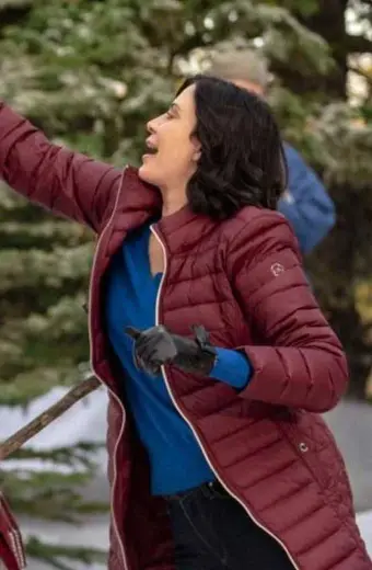 Catherine Bell Meet Me At Christmas Maroon Parachute Coat meet-me-at-christmas-joan-coat