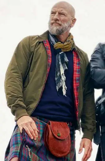 Graham McTavish Men in Kilts TV Series Bomber Green Jacket men-in-kilts-mctavish-jacket