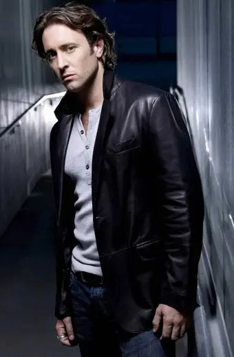 Alex O'Loughlin Moonlight Mick St. John Leather Blazer