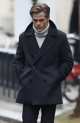 Henry Pelham All The Old Knives Chris Pine Trench Pea Coat