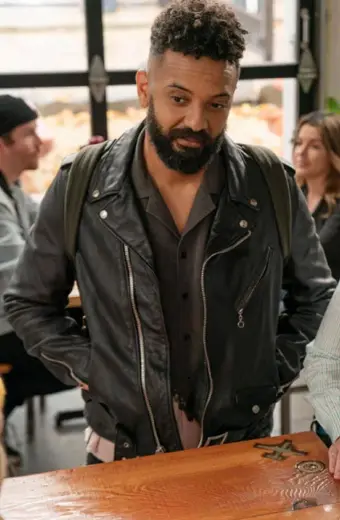 Shrill TV Series Ian Owens Amadi Biker Black Leather Jacket shrill-ian owens-shrill-leather-jacket