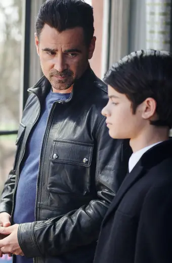 Colin Farrell Artemis Fowl Mens Black Bomber Leather Jacket