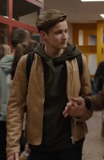 Bartosz Tiedemann Dark TV Series Paul Lux Beige Leather Jacket